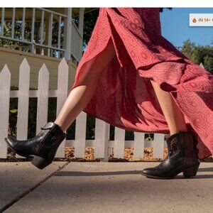 ARIAT Darlin Western Boot Bootie Old Black Size 7.5 Women's